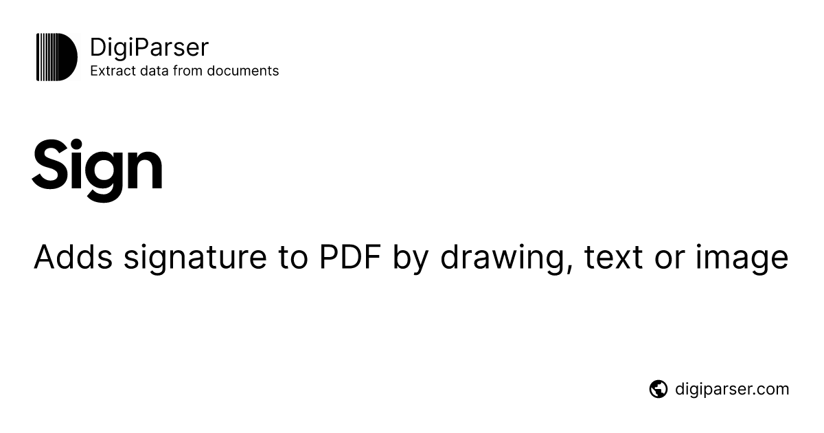 Sign - Free online PDF tool by DigiParser