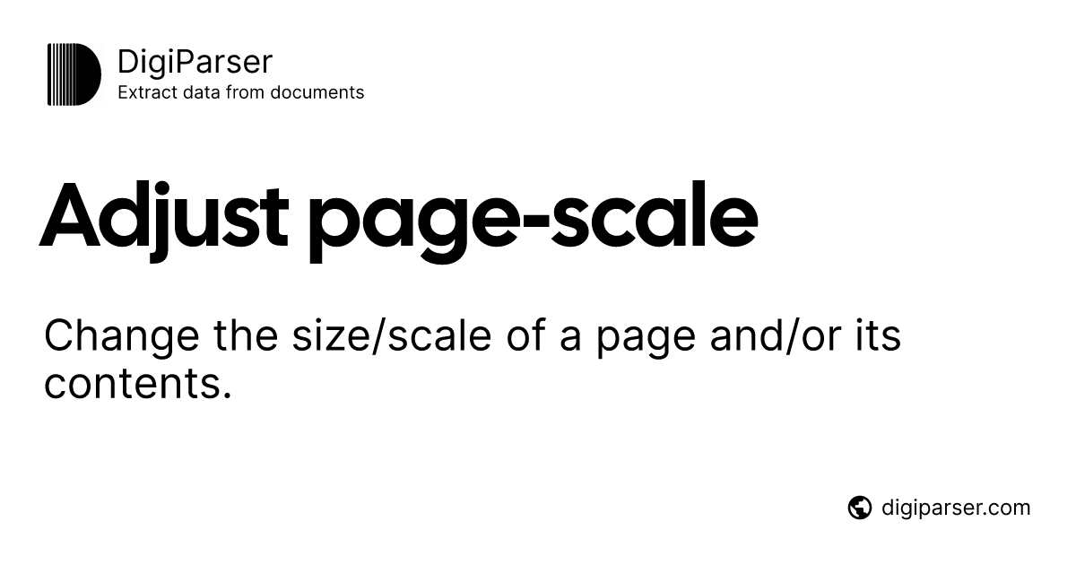 Adjust page-scale - Free online PDF tool by DigiParser