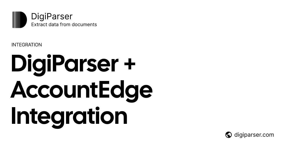 Connect DigiParser with AccountEdge via Zapier | Document Automation