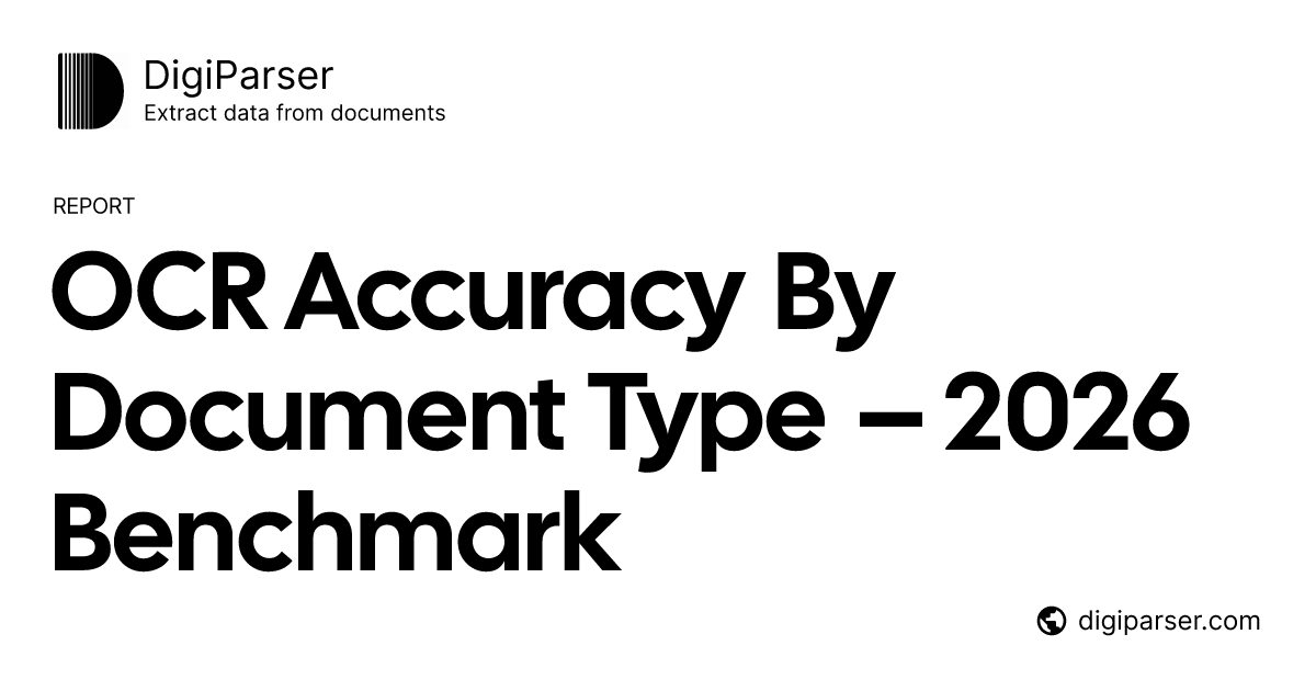 OCR Accuracy By Document Type: 2026 Benchmark & Estimator | DigiParser