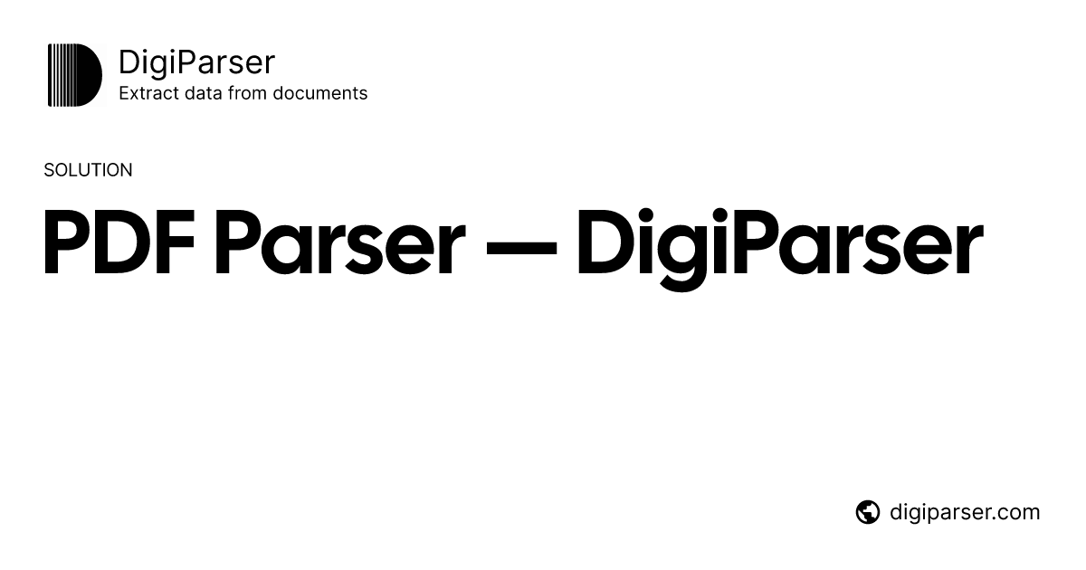PDF Parser — Extract Structured Data from Any PDF with AI