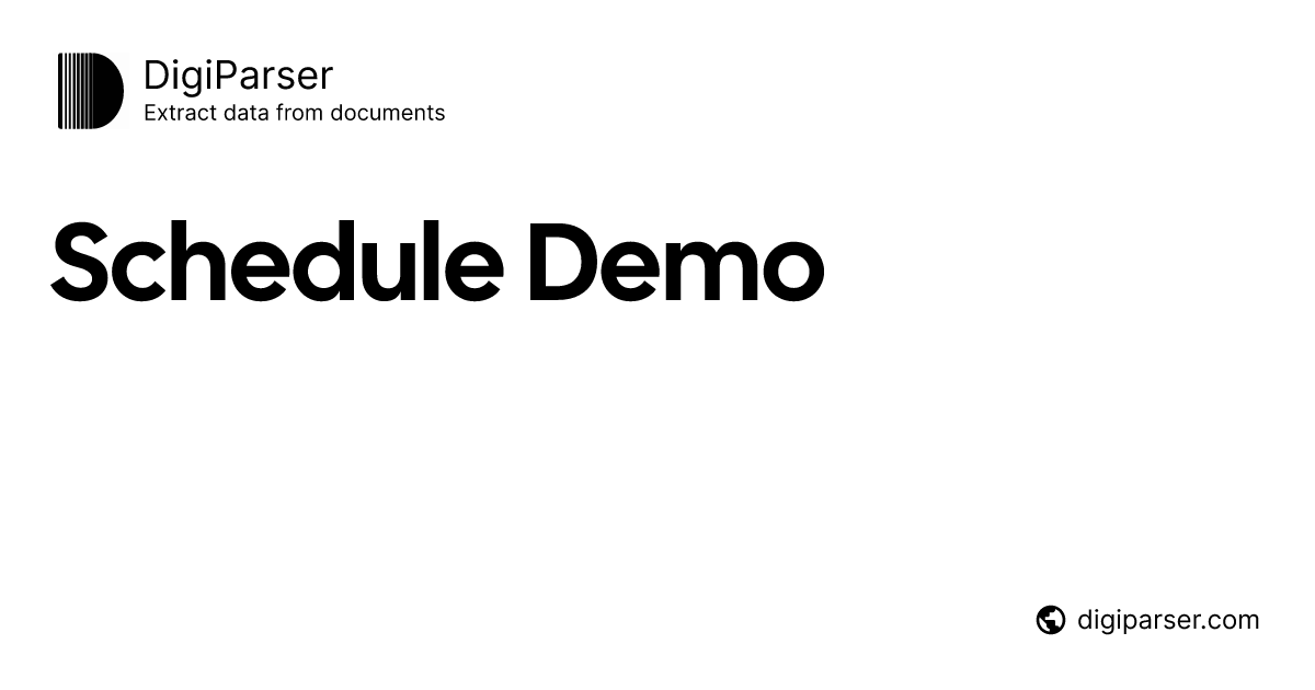 Schedule a Demo - DigiParser