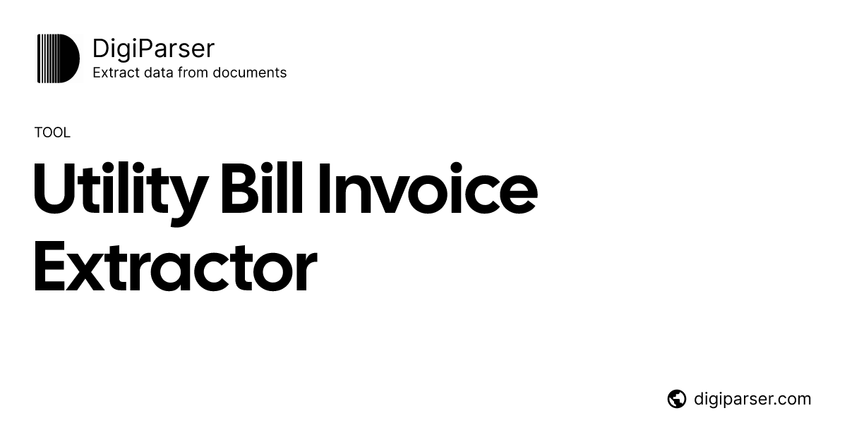 Free Utility Bill Invoice Extractor - Extract Data from Utility Bills